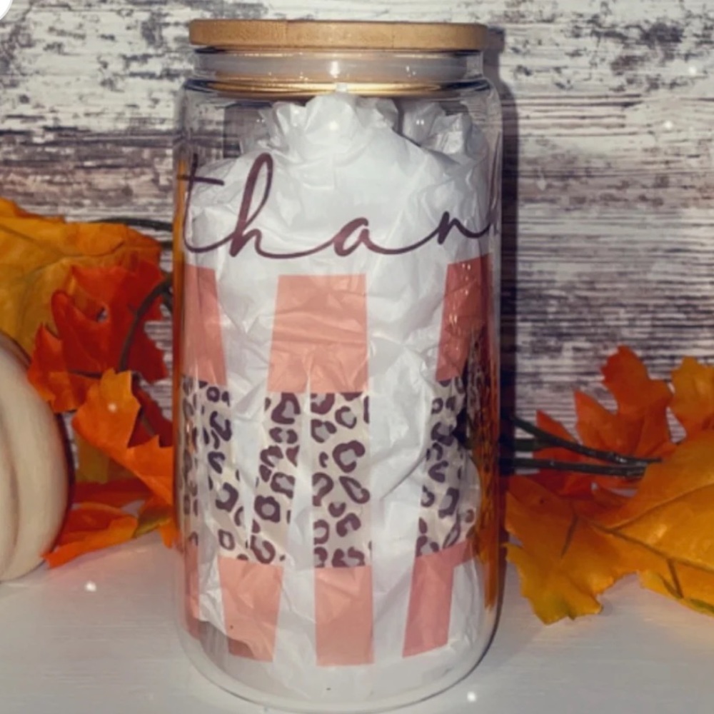 NEW *Thankful Mama* Glass cup